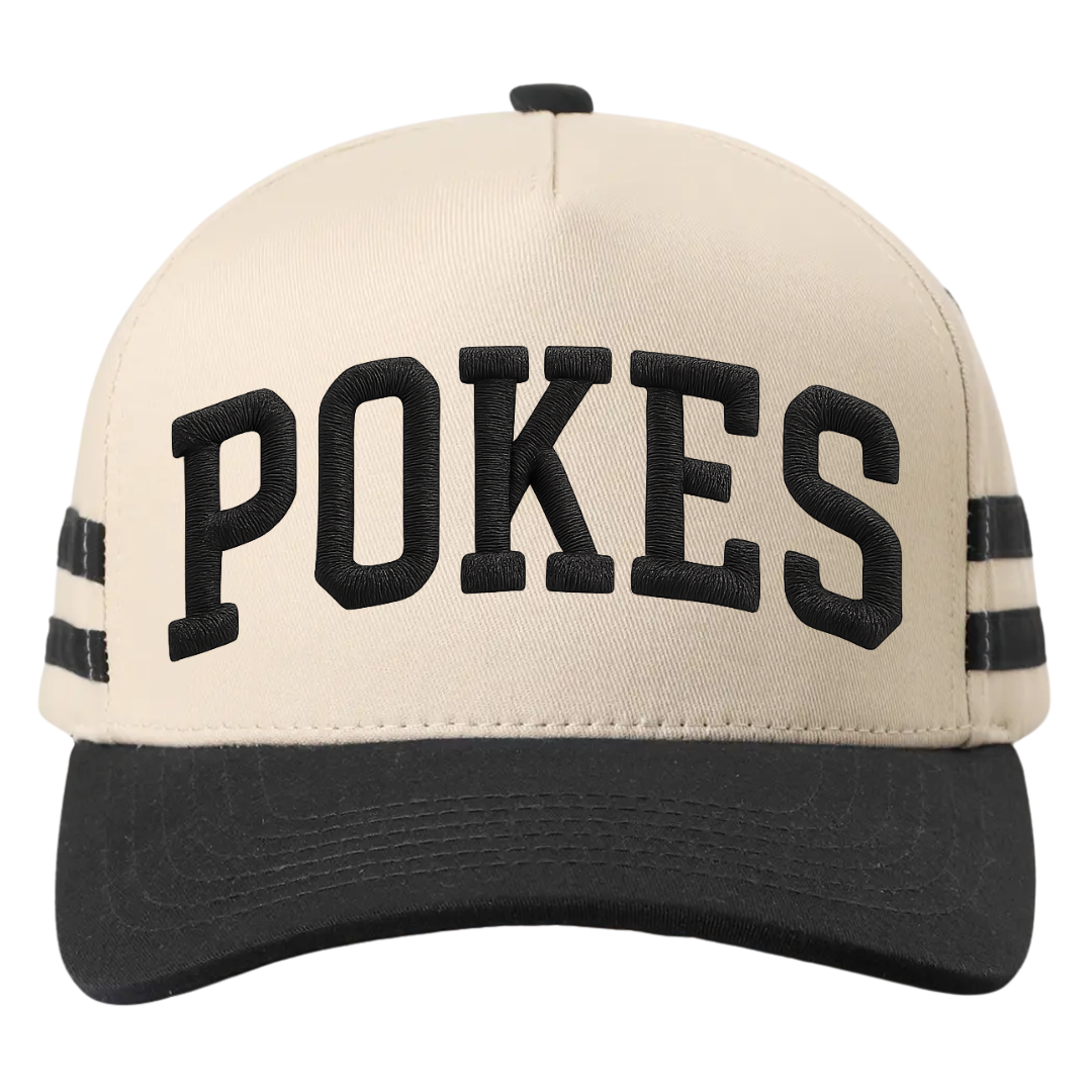 POKES Black Striped HAT