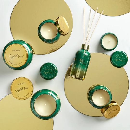 Capri BLUE Crystal Pine Glimmer Mini Tin 3oz