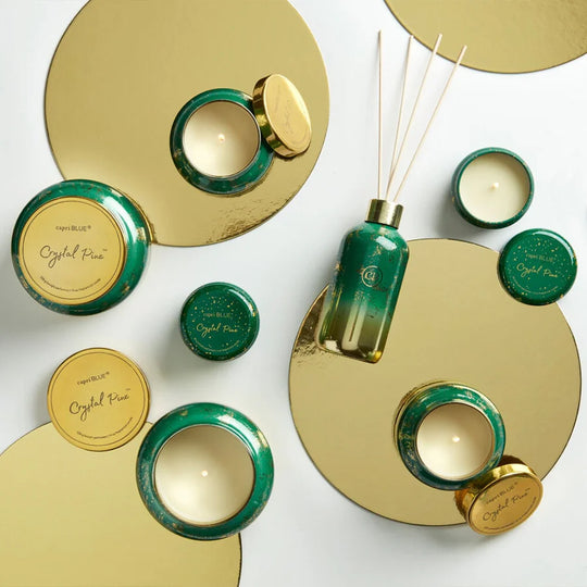 Capri BLUE Crystal Pine Glimmer Reed Diffuser