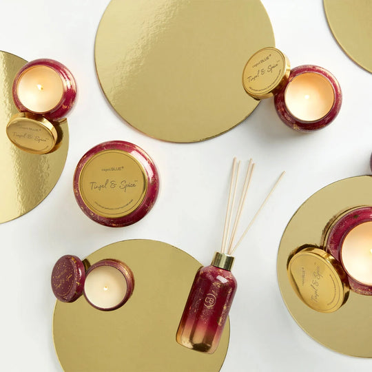 Capri BLUE Tinsel and Spice Glimmer Mini Tin 3oz