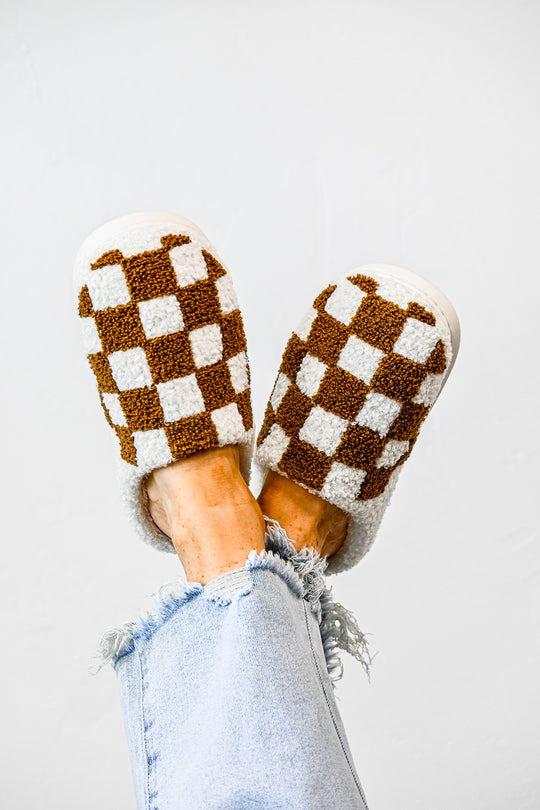 Checkered Slippers - Friends Market Boutique