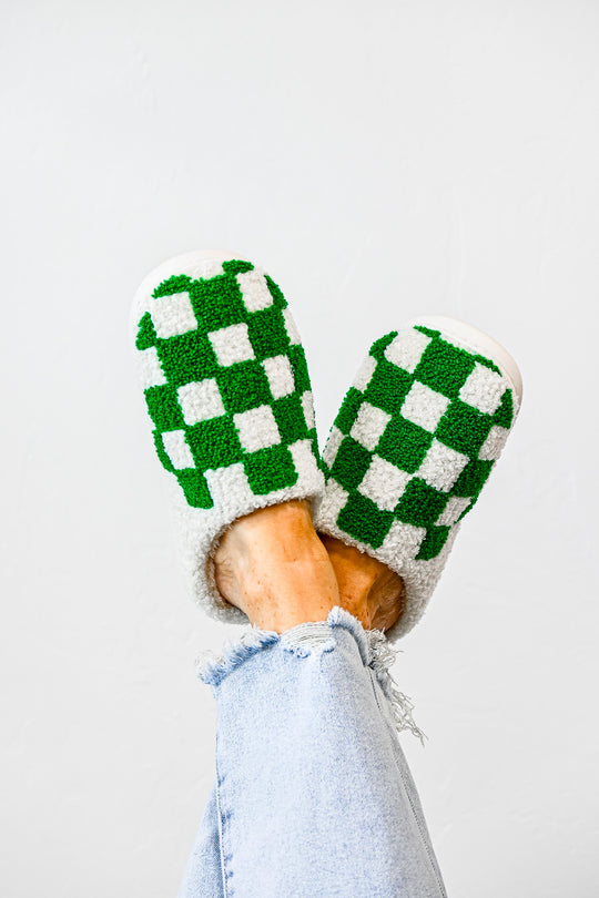 Checkered Slippers - Friends Market Boutique