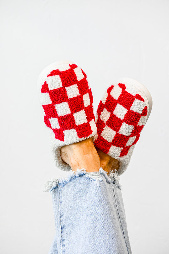 Checkered Slippers - Friends Market Boutique