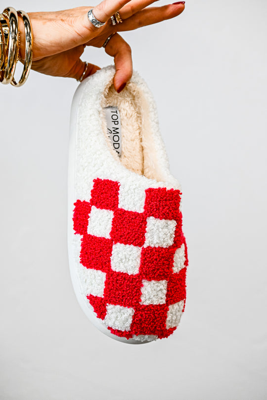 Checkered Slippers - Friends Market Boutique