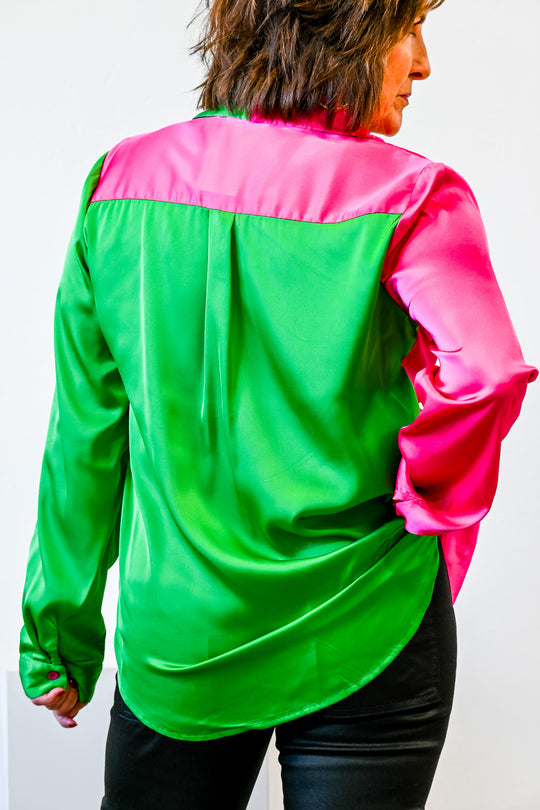 Brie Satin Top - Friends Market Boutique