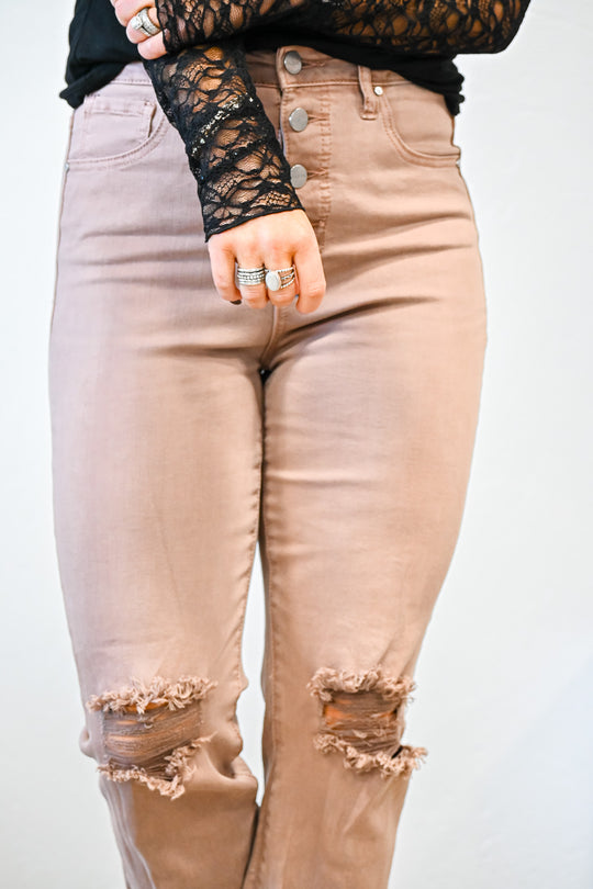 Valorie Mauve Risen Jeans - Friends Market Boutique