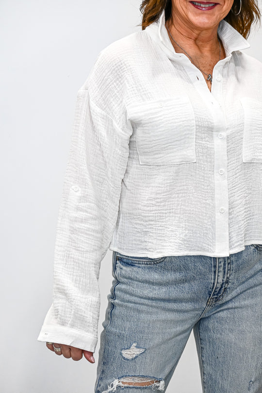 Gia Button Up Top