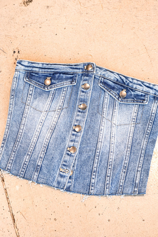 Heather Denim Top