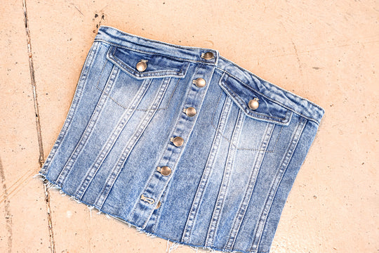 Heather Denim Top