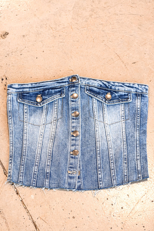 Heather Denim Top