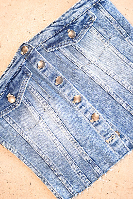 Heather Denim Top