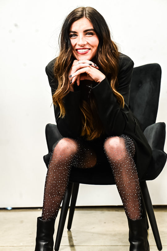 Rhinestone Glitter Tights