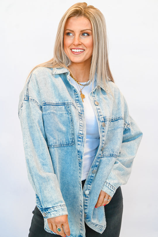 Risen Oversized Denim Shacket
