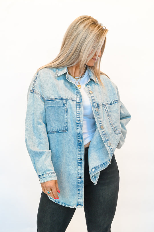 Risen Oversized Denim Shacket