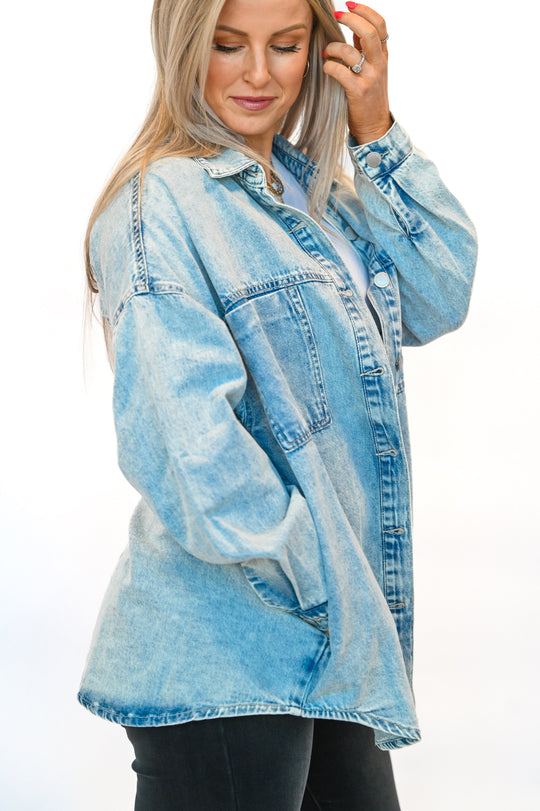Risen Oversized Denim Shacket