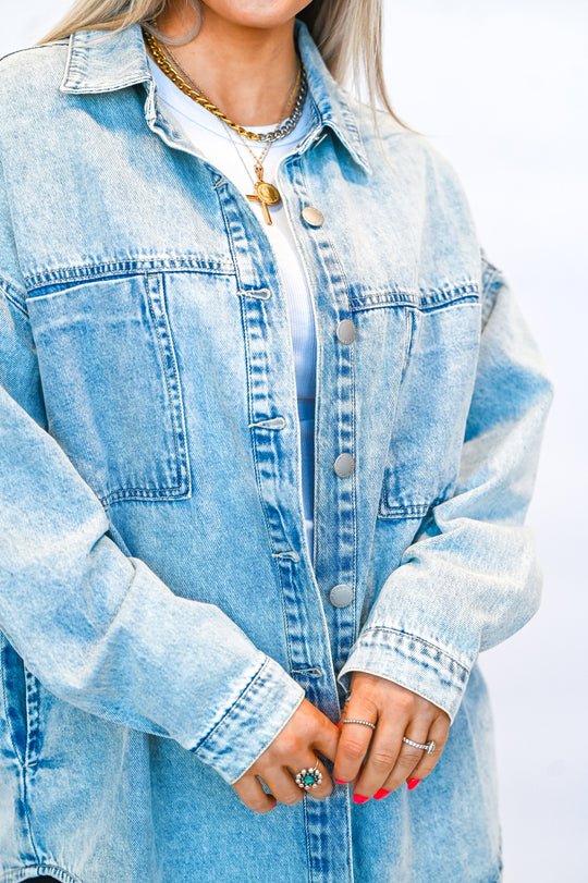 Risen Oversized Denim Shacket