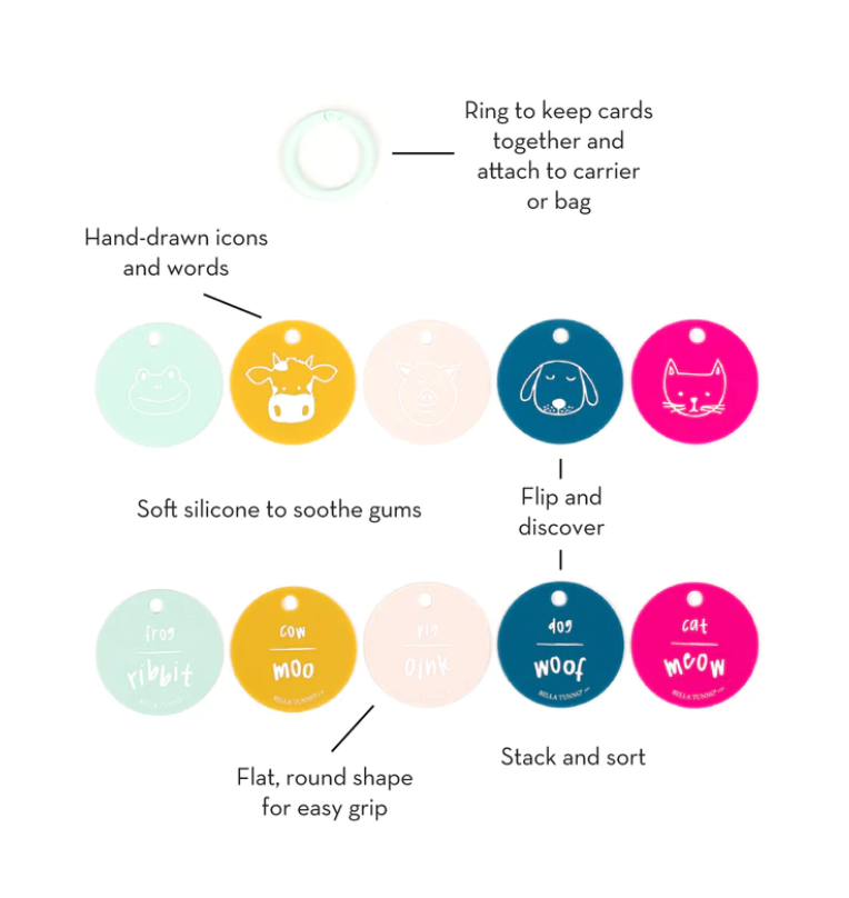 Party Animals Teething Flashcards - Friends Market Boutique