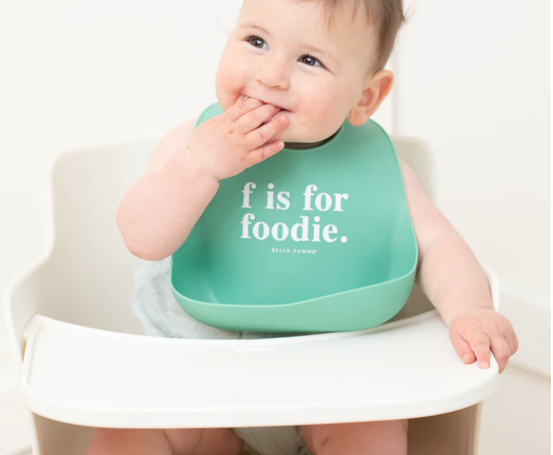 F For Foodie Wonder Bib - Friends Market Boutique