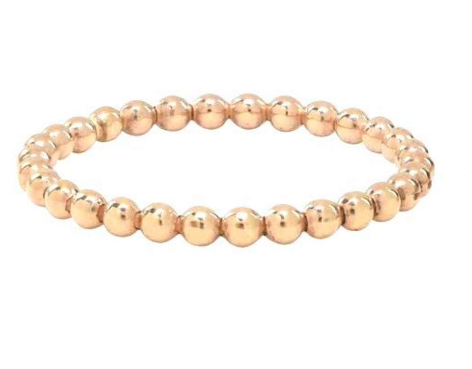 Beaded Stackable Ring Gold