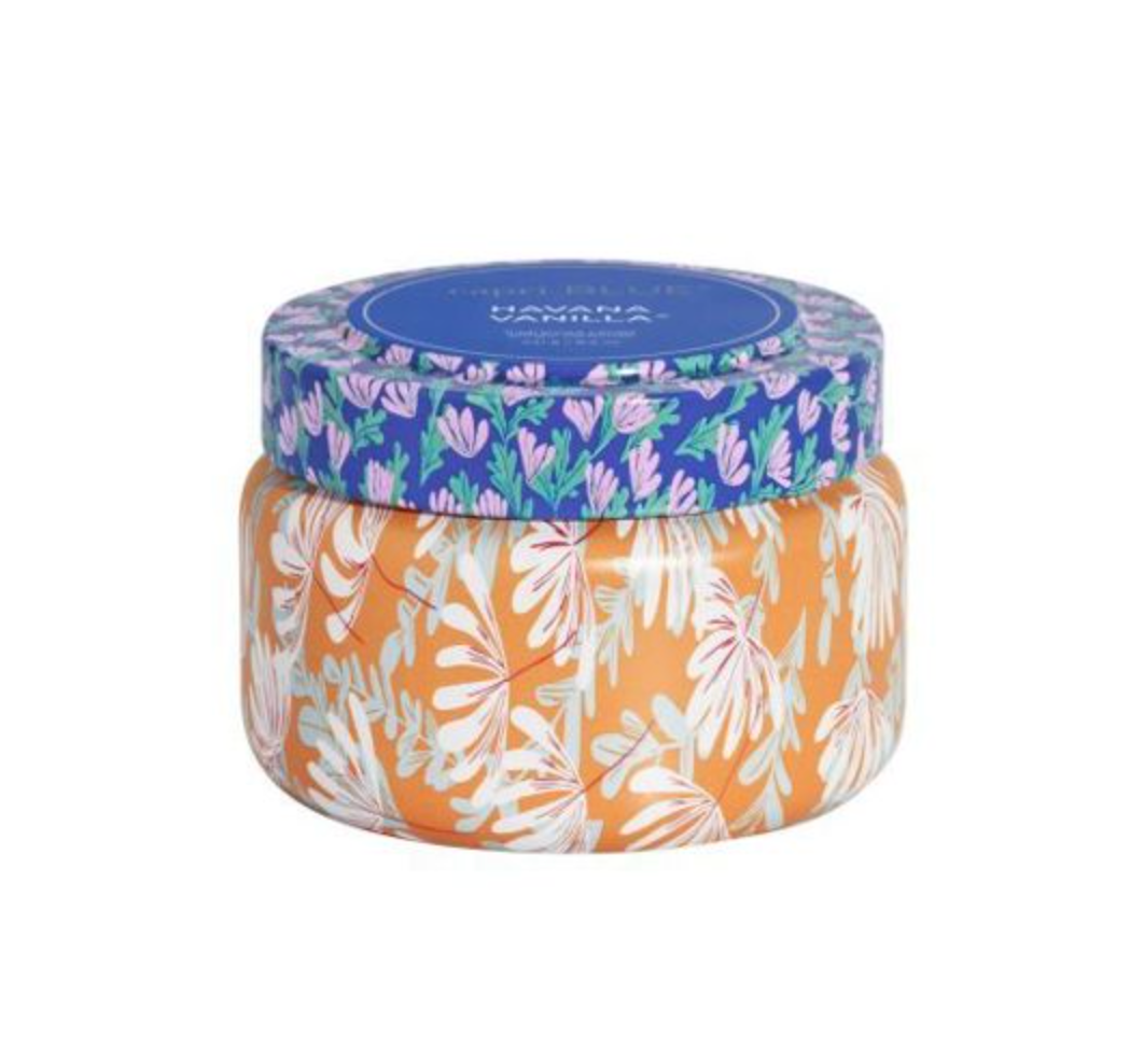 Havanah Vanilla Pattern Play Printed Travel Tin Capri Blue 8.5oz