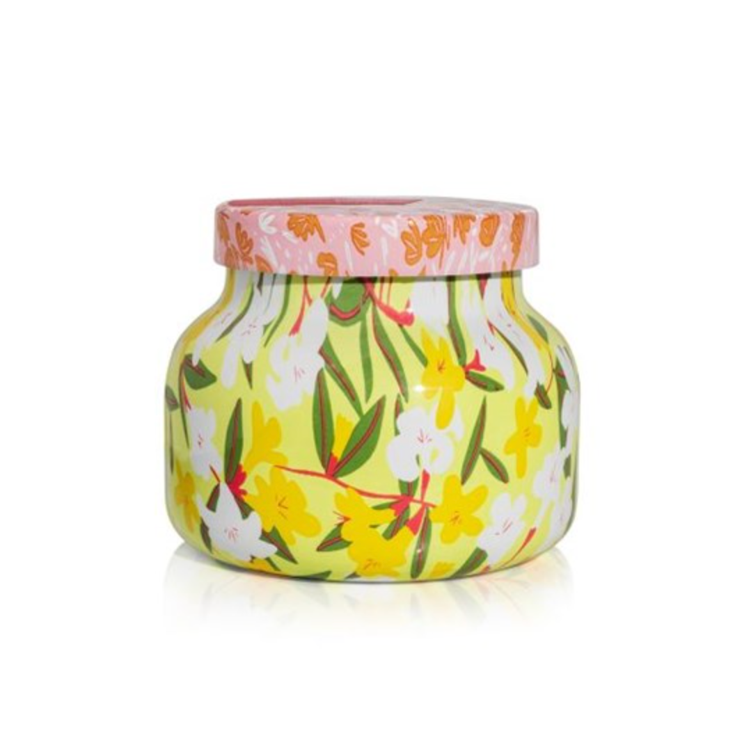 Capri BLUE Aloha Orchid Pattern Play Petite Jar Candle 8oz
