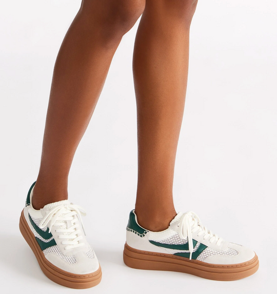 Steve Madden Dodge White/Green Sneaker
