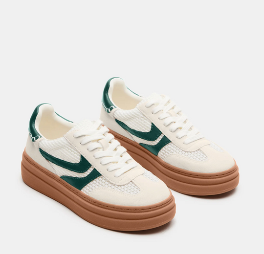 Steve Madden Dodge White/Green Sneaker