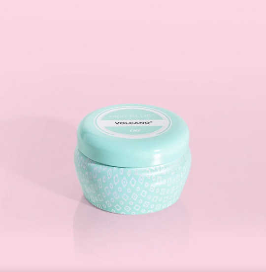 Capri BLUE Volcano Aqua Printed Mini Tin 3oz