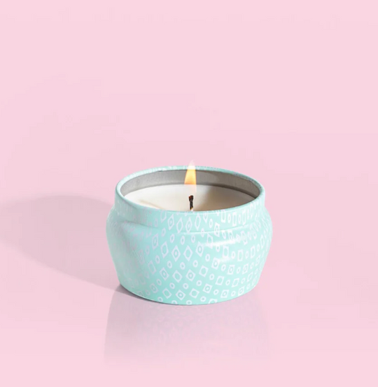 Capri BLUE Volcano Aqua Printed Mini Tin 3oz