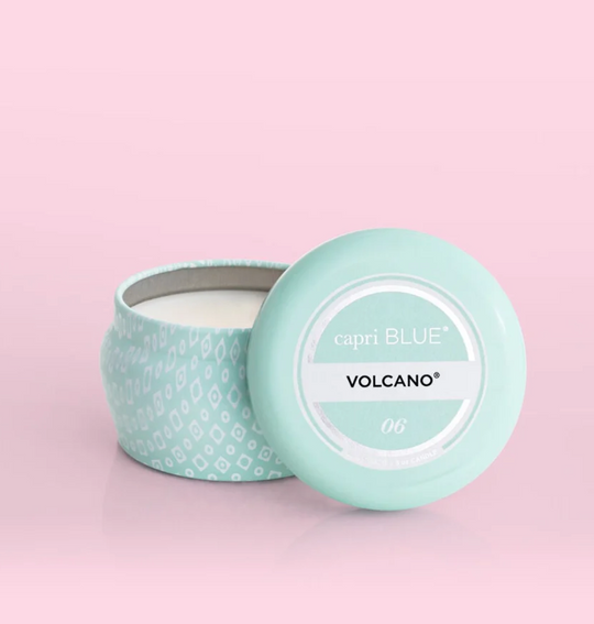 Capri BLUE Volcano Aqua Printed Mini Tin 3oz