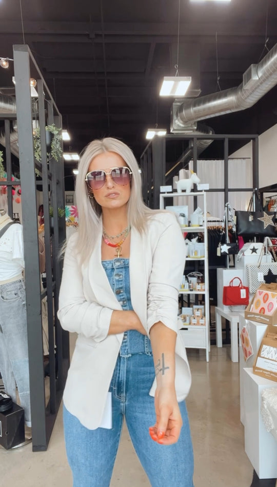 Heather Denim Top