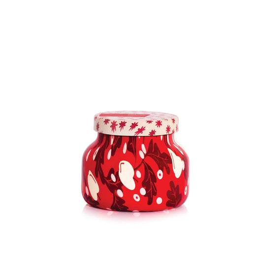 Capri BLUE Apple Cider Social Holiday Pattern Play Petite Candle 8oz