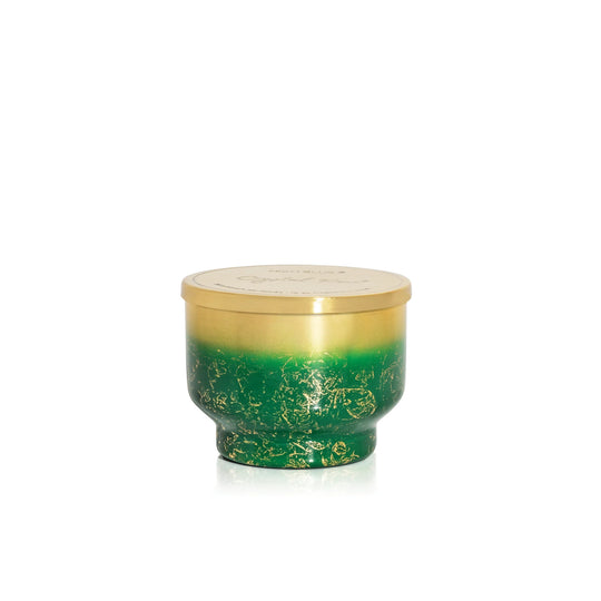 Capri BLUE Crystal Pine Glimmer Inverted Candle 10oz
