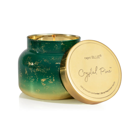 Capri BLUE Crystal Pine Glimmer Oversized 28oz Candle