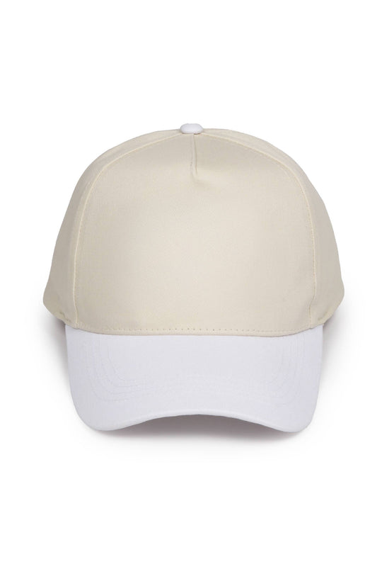 5 Panel Cotton Two-Tone Caps: Brown