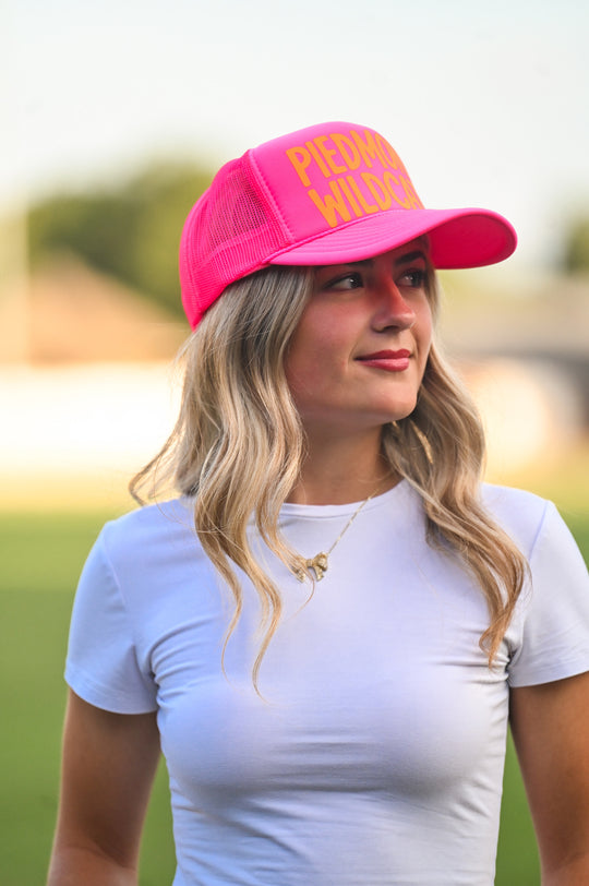 #7 Hot Pink PIEDMONT WILDCATS Hat