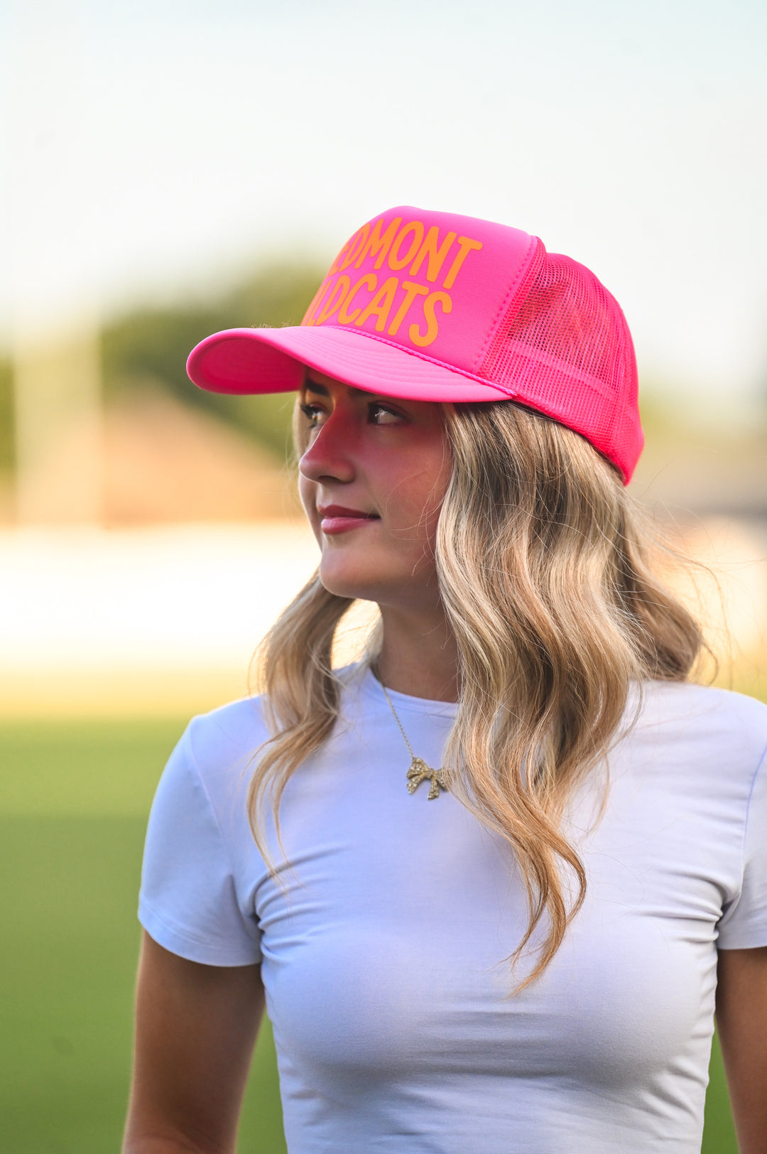 #7 Hot Pink PIEDMONT WILDCATS Hat