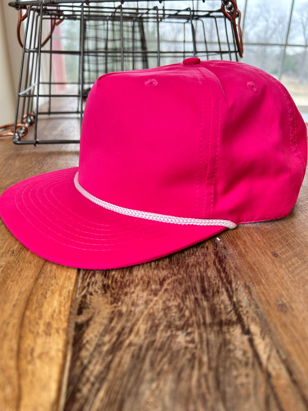 Vibes Retro Rope Hat- Hot Pink | Hat Bar | Blank Caps