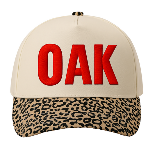 OAK RED LEOPARD HAT