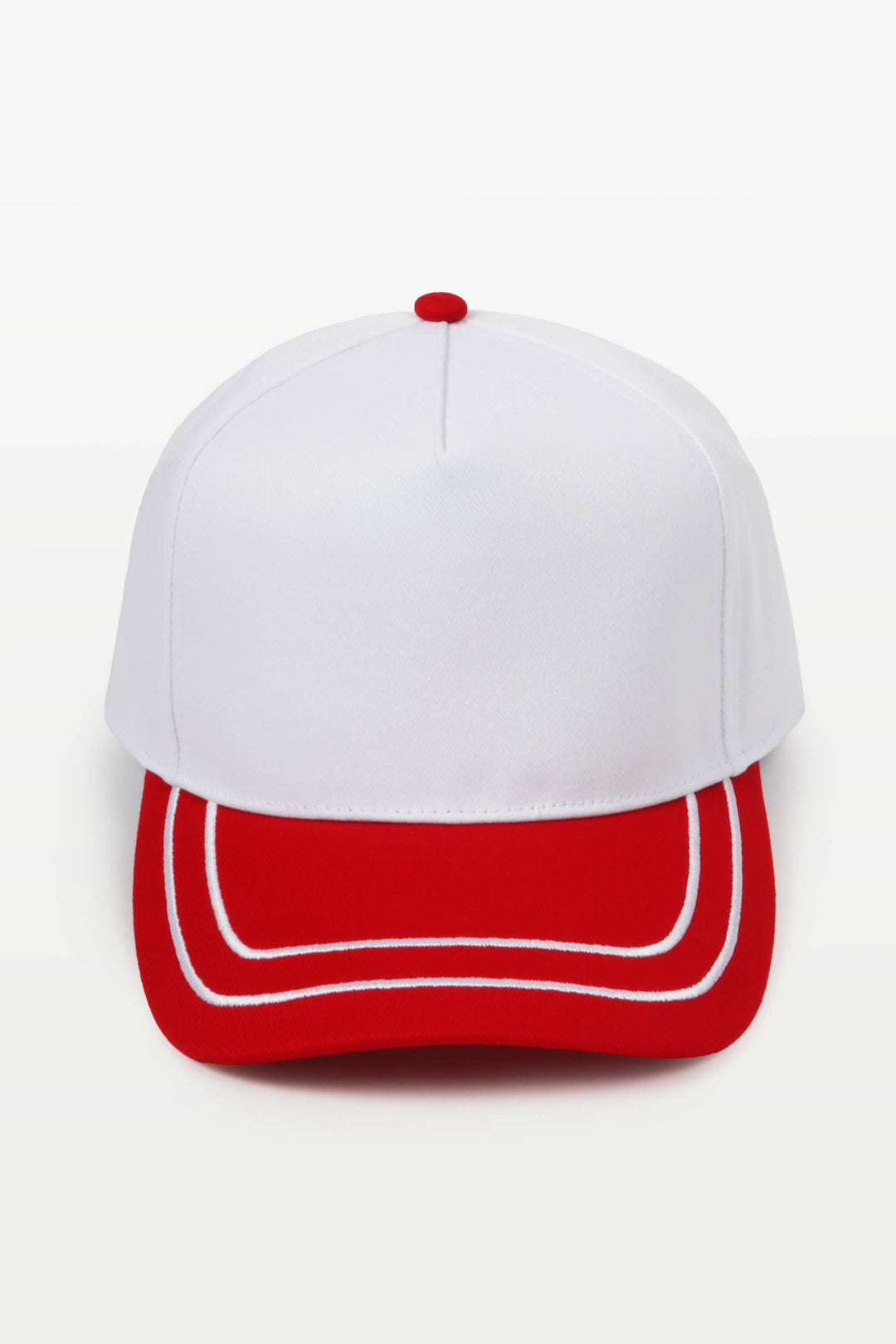 Retro Stripe Brim Two Tone 5-Panel Cap: Yellow