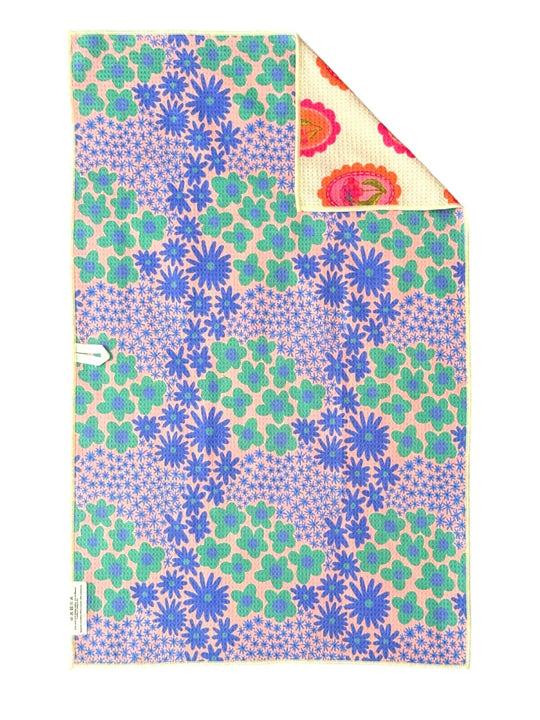 Marilyn: Reversible Hand Towel: Cream/Purple / 19x29 / Hand Towel