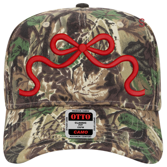 Red Bow Camo Hat