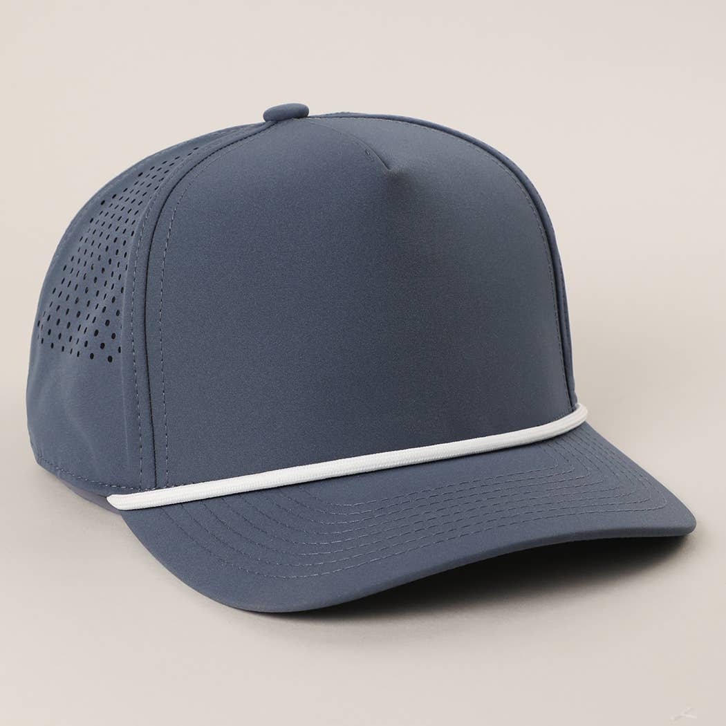 Solid Color 5 Panel Premium Materials Trucker Hat: WHITE/BLACK / One Size