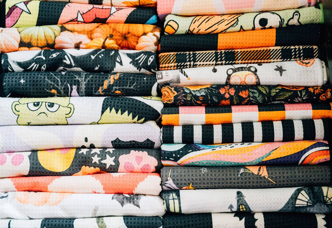 Black Licorice: Double-Sided Hand Towel: Black/White / 17x27 in / Hand Towel