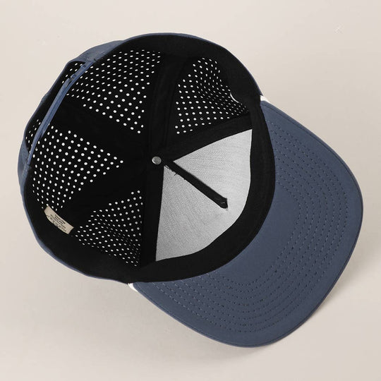 Solid Color 5 Panel Premium Materials Trucker Hat: WHITE/BLACK / One Size