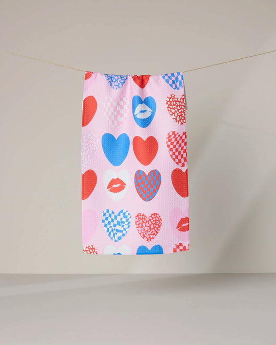 Geometry Kiss and Tell Bar Towel