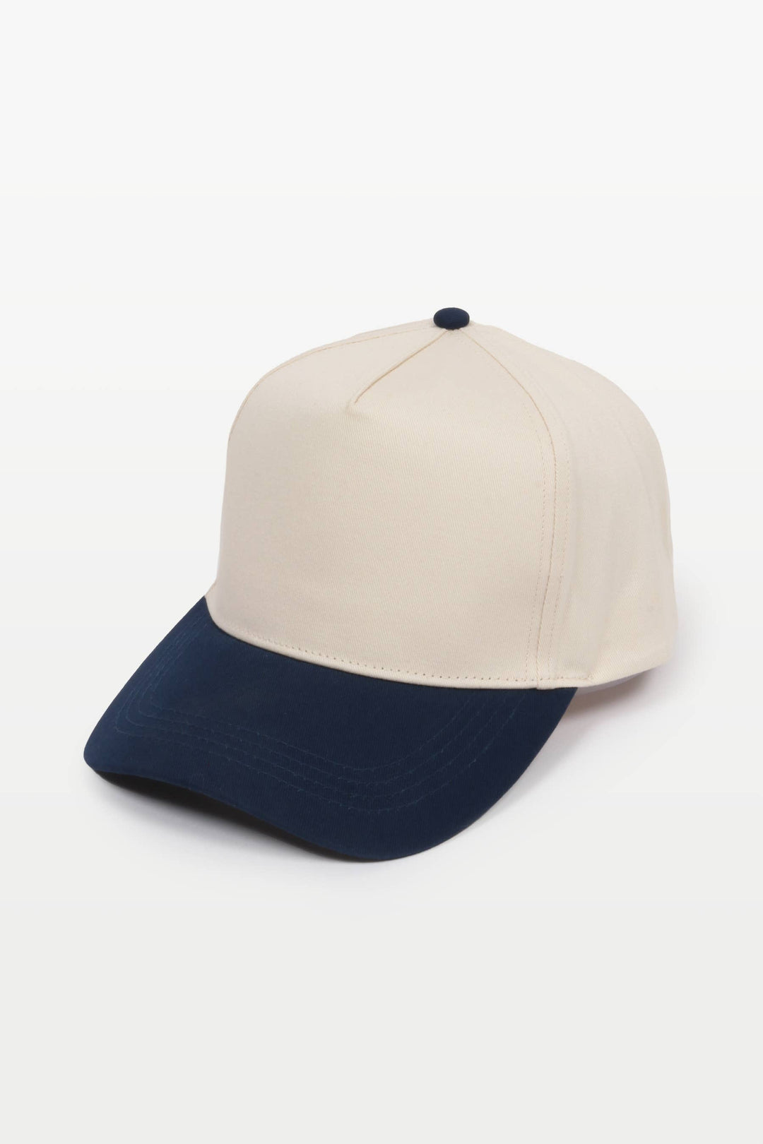 5 Panel Cotton Two-Tone Caps: Brown