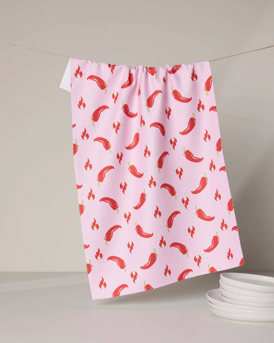 Geometry Spicy Tea Towel