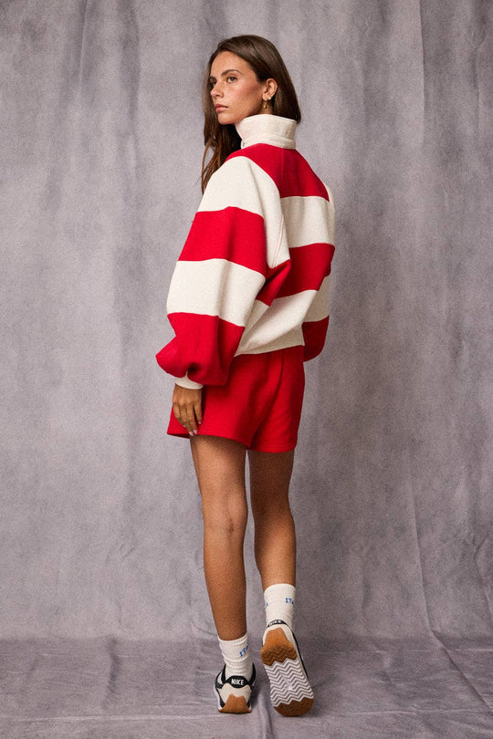 PT16060-3 - Everly Striped Pullover: GREEN / S-M-L (2-2-2)