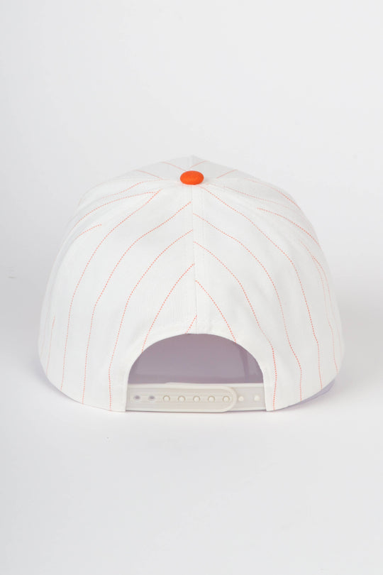 Pinstripe Two-Tone Baseball Cap: Black